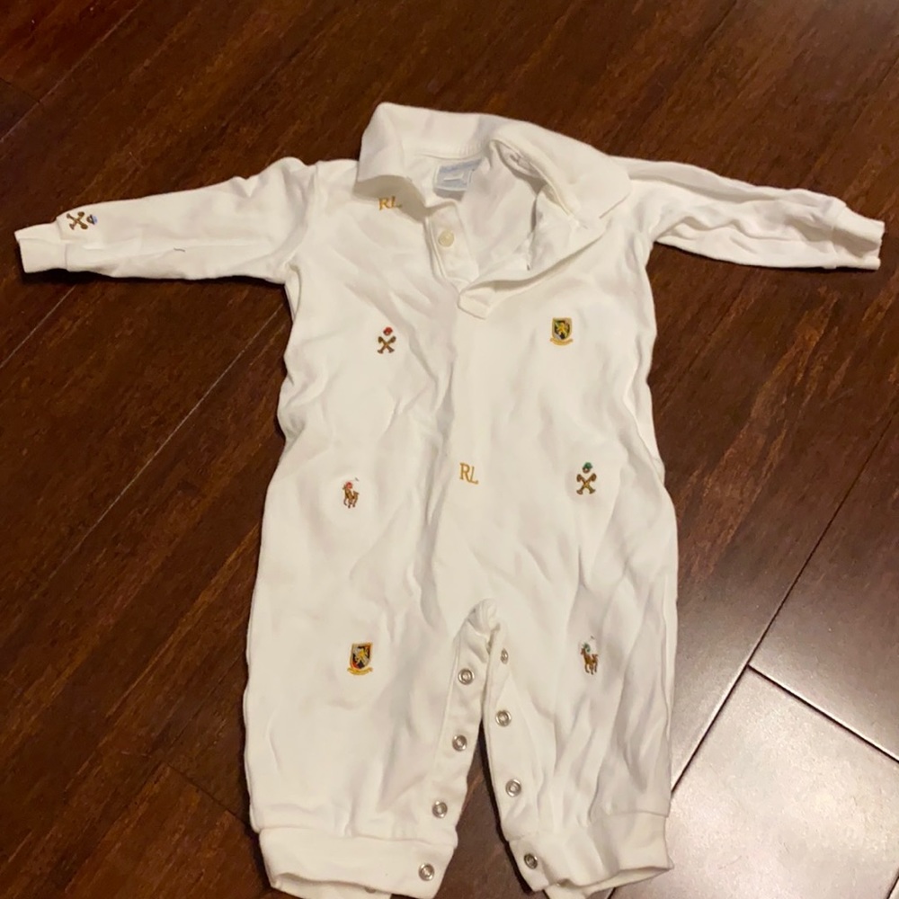 Ralph Lauren Long Sleeve Onesie - 6m